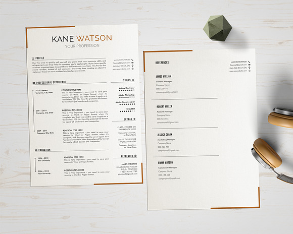 Cv Template with Cover Letter in Resume Templates - product preview 4
