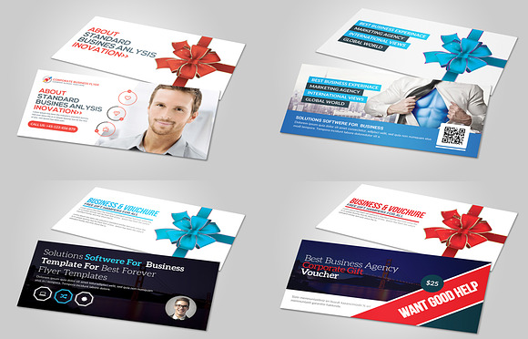 05 Multi Use Business Gift Vouchers in Card Templates - product preview 1
