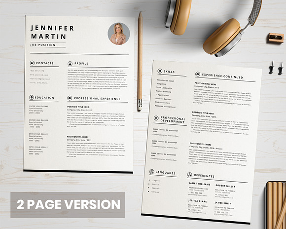 Clean CV Design Template in Resume Templates - product preview 4