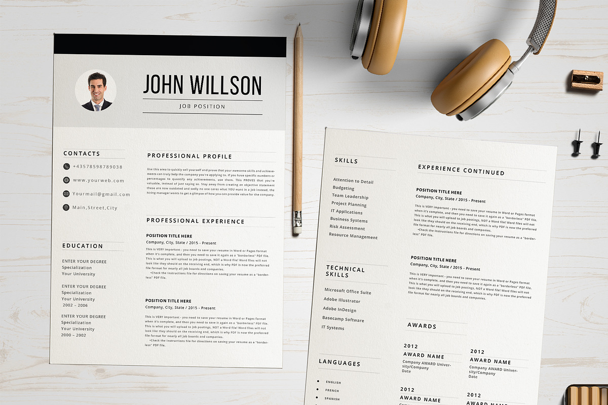 Curriculum Vitae Template in Resume Templates - product preview 8