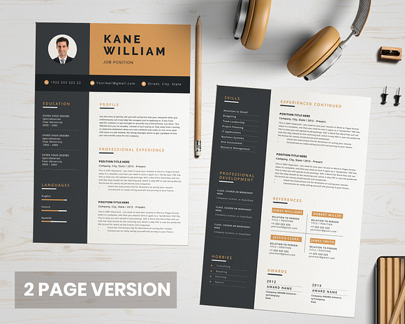 Modern Resume Template in Resume Templates - product preview 1