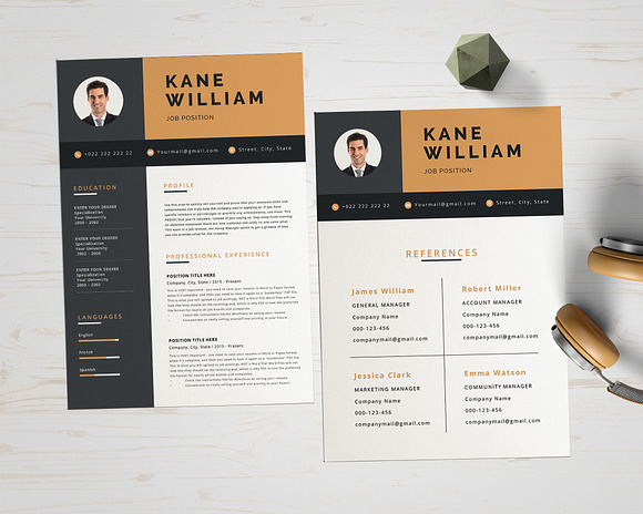Modern Resume Template in Resume Templates - product preview 3