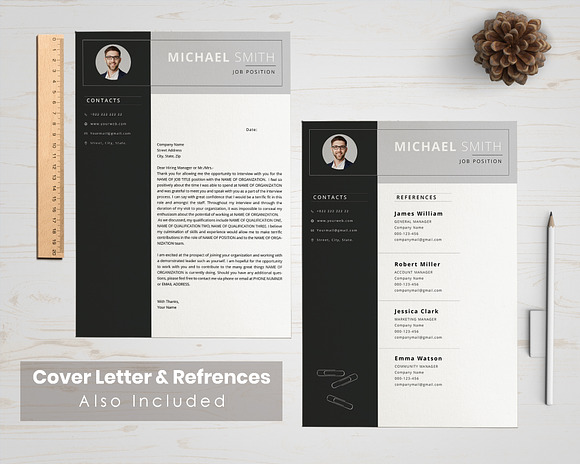 Modern CV Design in Resume Templates - product preview 1