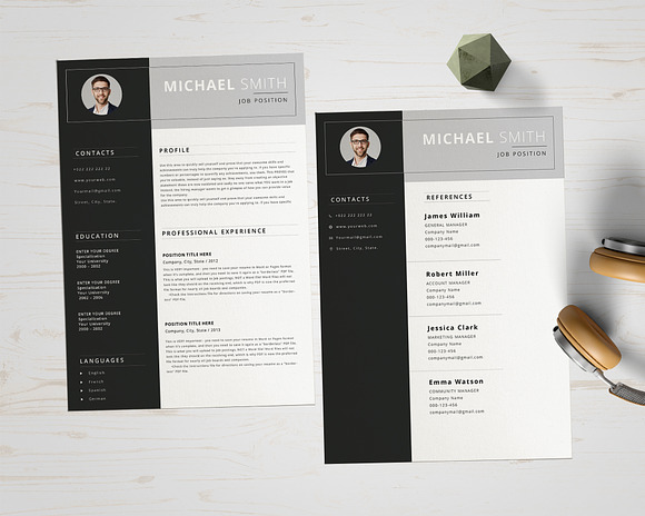 Modern CV Design in Resume Templates - product preview 3