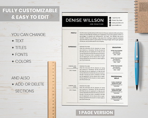 Simple CV Design in Resume Templates - product preview 3