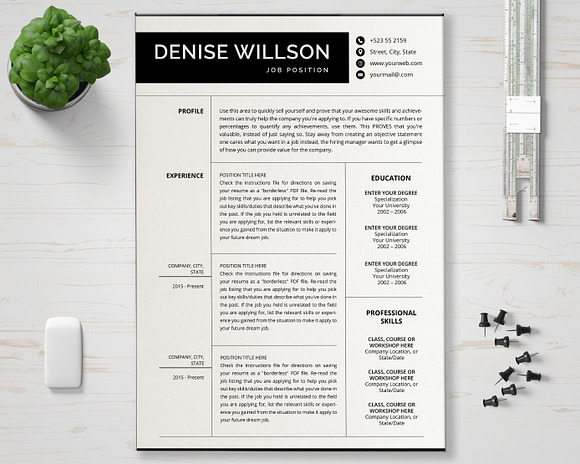 Simple CV Design in Resume Templates - product preview 5