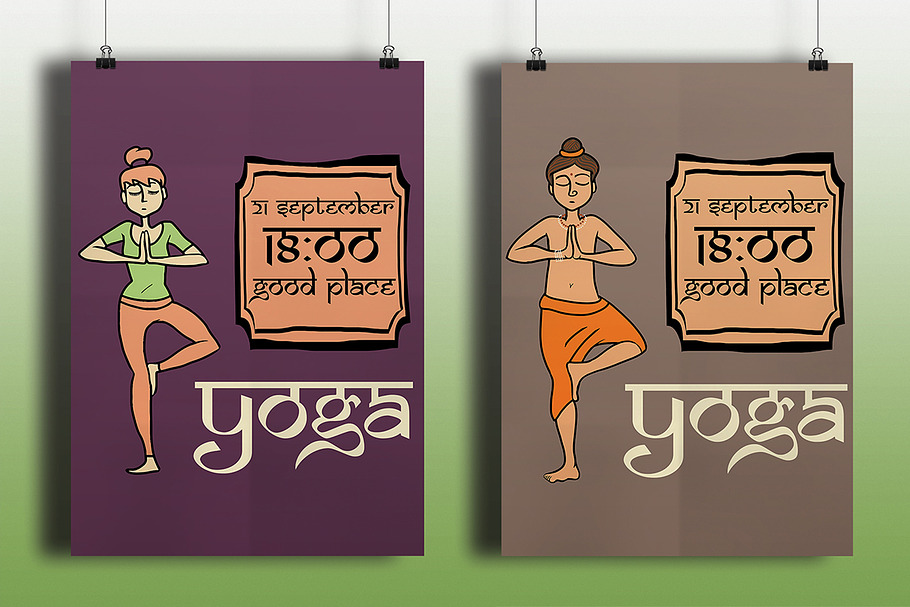 Yoga banners.