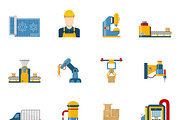 Production line process icons