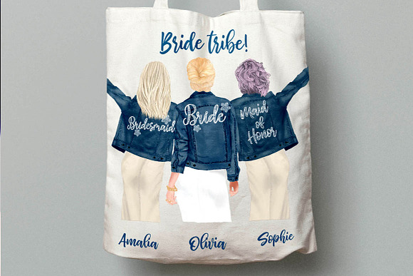 Wedding clipart, Brides in Jackets in Illustrations - product preview 7