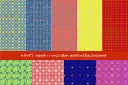 Set of 9 seamless backgrounds