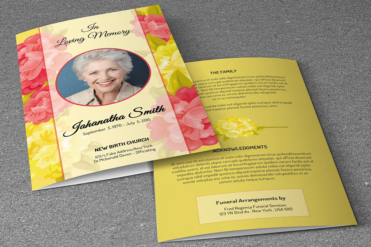 Funeral Program Template-V227 in Brochure Templates - product preview 8