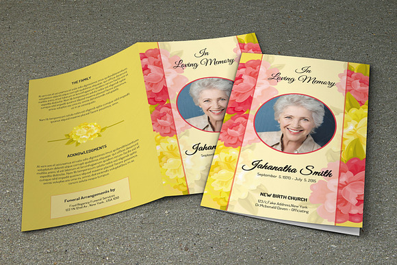 Funeral Program Template-V227 in Brochure Templates - product preview 1