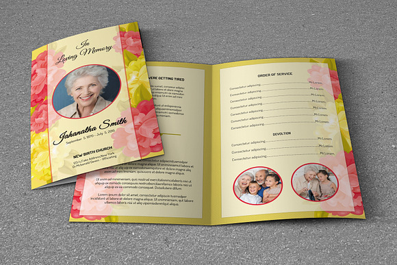 Funeral Program Template-V227 in Brochure Templates - product preview 2