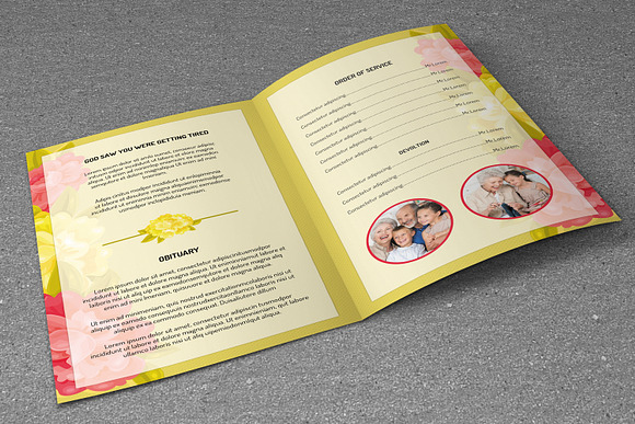 Funeral Program Template-V227 in Brochure Templates - product preview 3