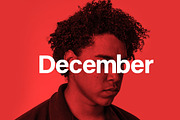 December  - Modern Typeface