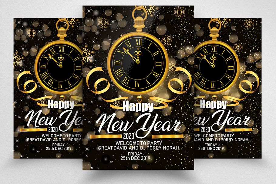 Happy New Year Party Flyer in Flyer Templates - product preview 8