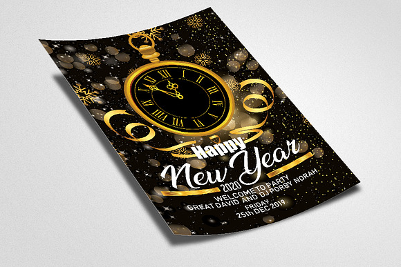 Happy New Year Party Flyer in Flyer Templates - product preview 1