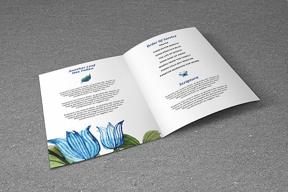 8 Page Funeral Booklet - V228 in Brochure Templates - product preview 2