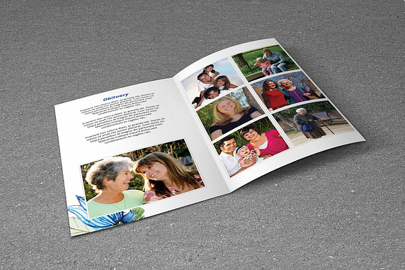 8 Page Funeral Booklet - V228 in Brochure Templates - product preview 3