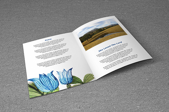 8 Page Funeral Booklet - V228 in Brochure Templates - product preview 5