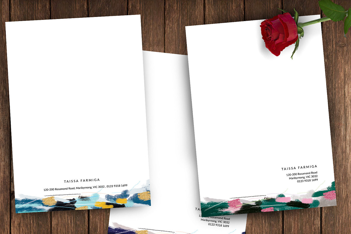 Abstract letterhead ID05 in Stationery Templates - product preview 8