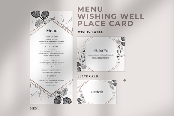 Eucalyptus & Geometric Wedding Suite in Wedding Templates - product preview 2