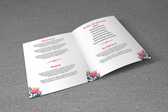 Funeral Program Template-V229 in Brochure Templates - product preview 1