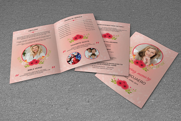 Funeral Program Template-V230 in Brochure Templates - product preview 1