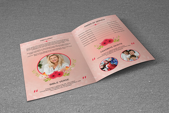 Funeral Program Template-V230 in Brochure Templates - product preview 3