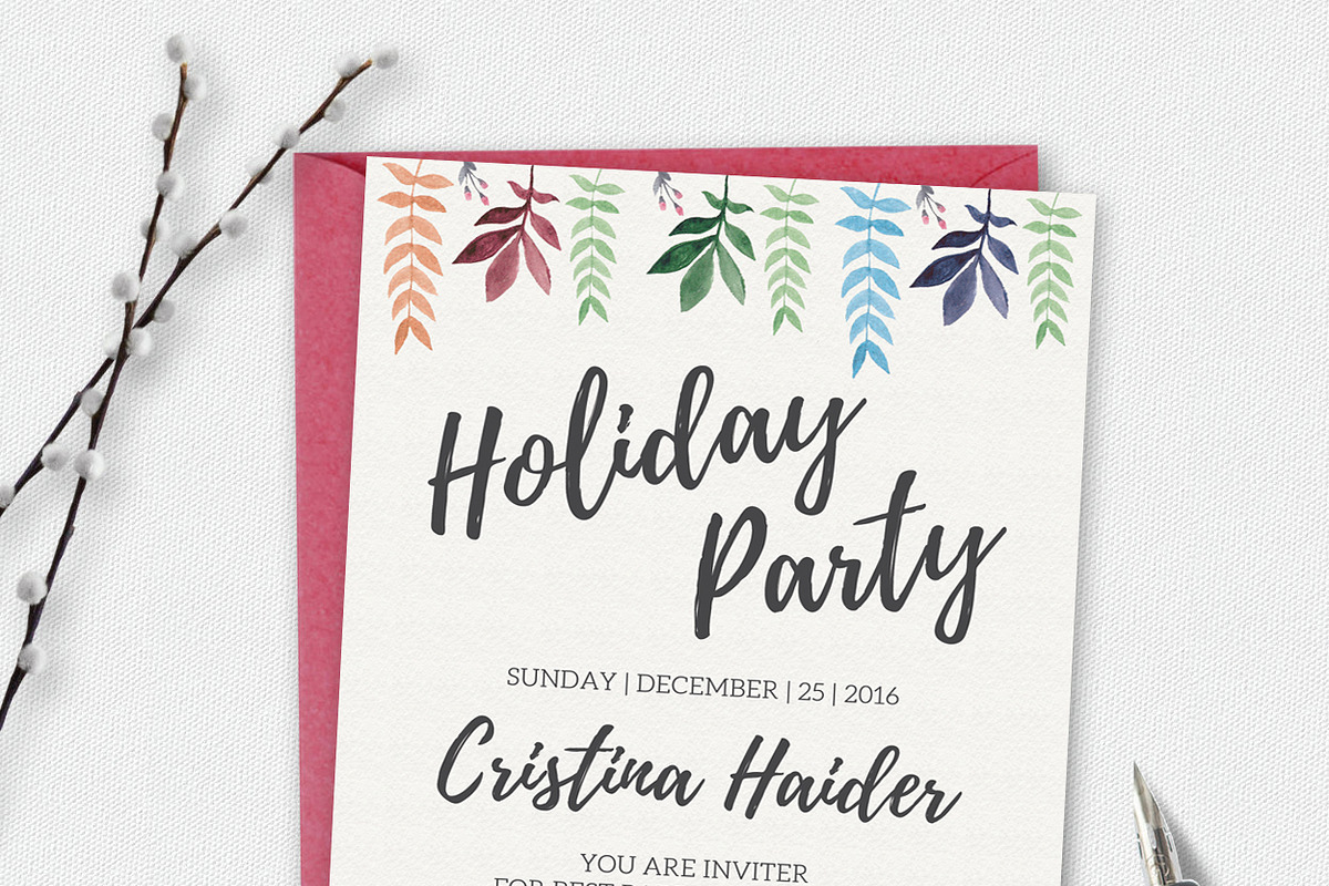 Winter Holiday Party Flyer in Flyer Templates - product preview 8