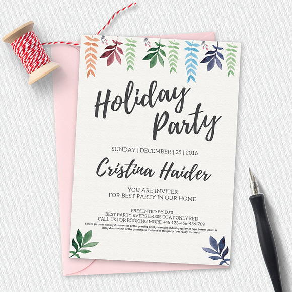 Winter Holiday Party Flyer in Flyer Templates - product preview 2