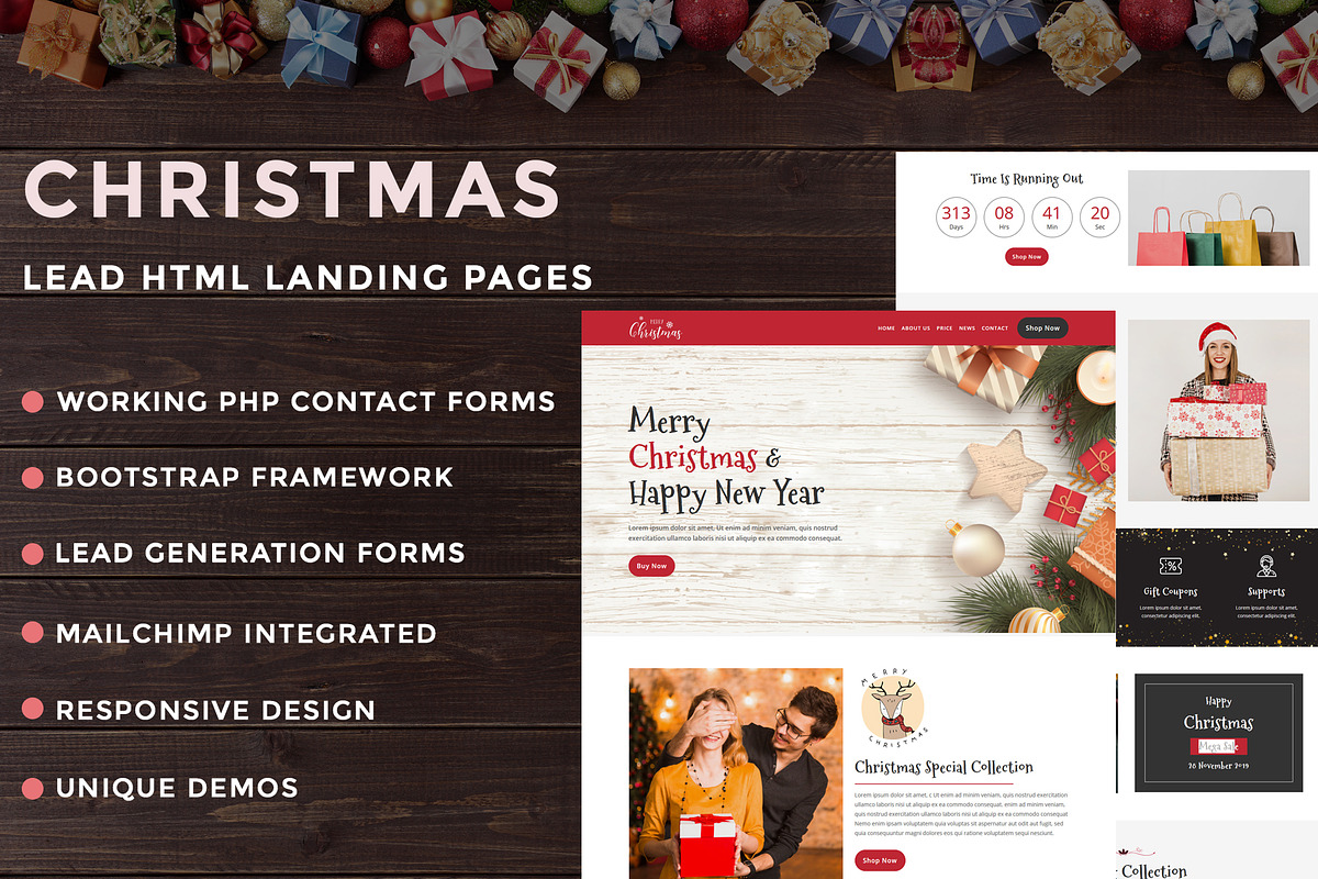 Christmas - Landing Page Template in Landing Page Templates - product preview 8