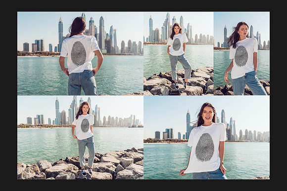 Dubai T-Shirt Mock-Up Set in Mockup Templates - product preview 9