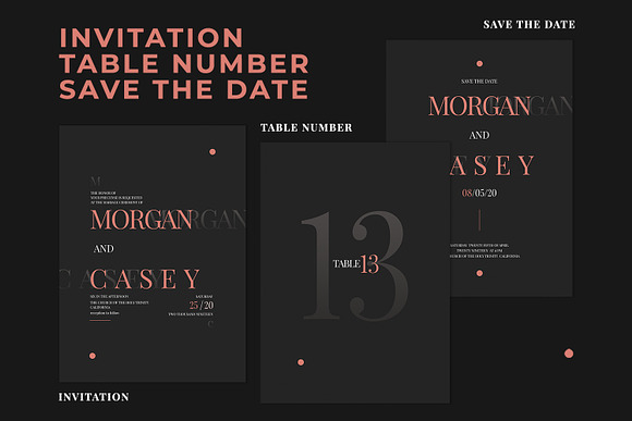Wedding Invitation Suite - Morsey in Wedding Templates - product preview 1