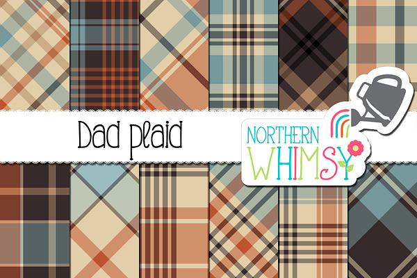 Dad Plaid - Blue and Brown