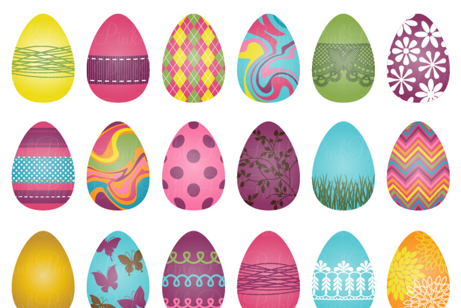 Easter Eggs Clipart and Vectors in Illustrations - product preview 8