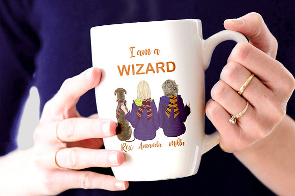 Wizard Girls clipart in Illustrations - product preview 6