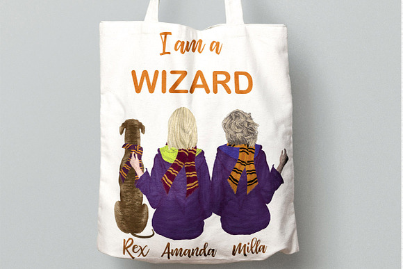 Wizard Girls clipart in Illustrations - product preview 7