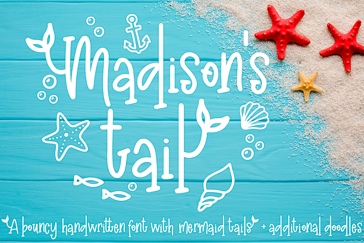 Madison's tail - Font + doodles in Display Fonts - product preview 8