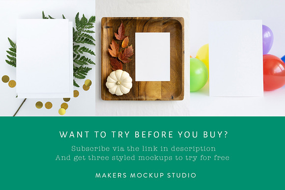 Autumn 5x7 Stationery Mockup in Product Mockups - product preview 4