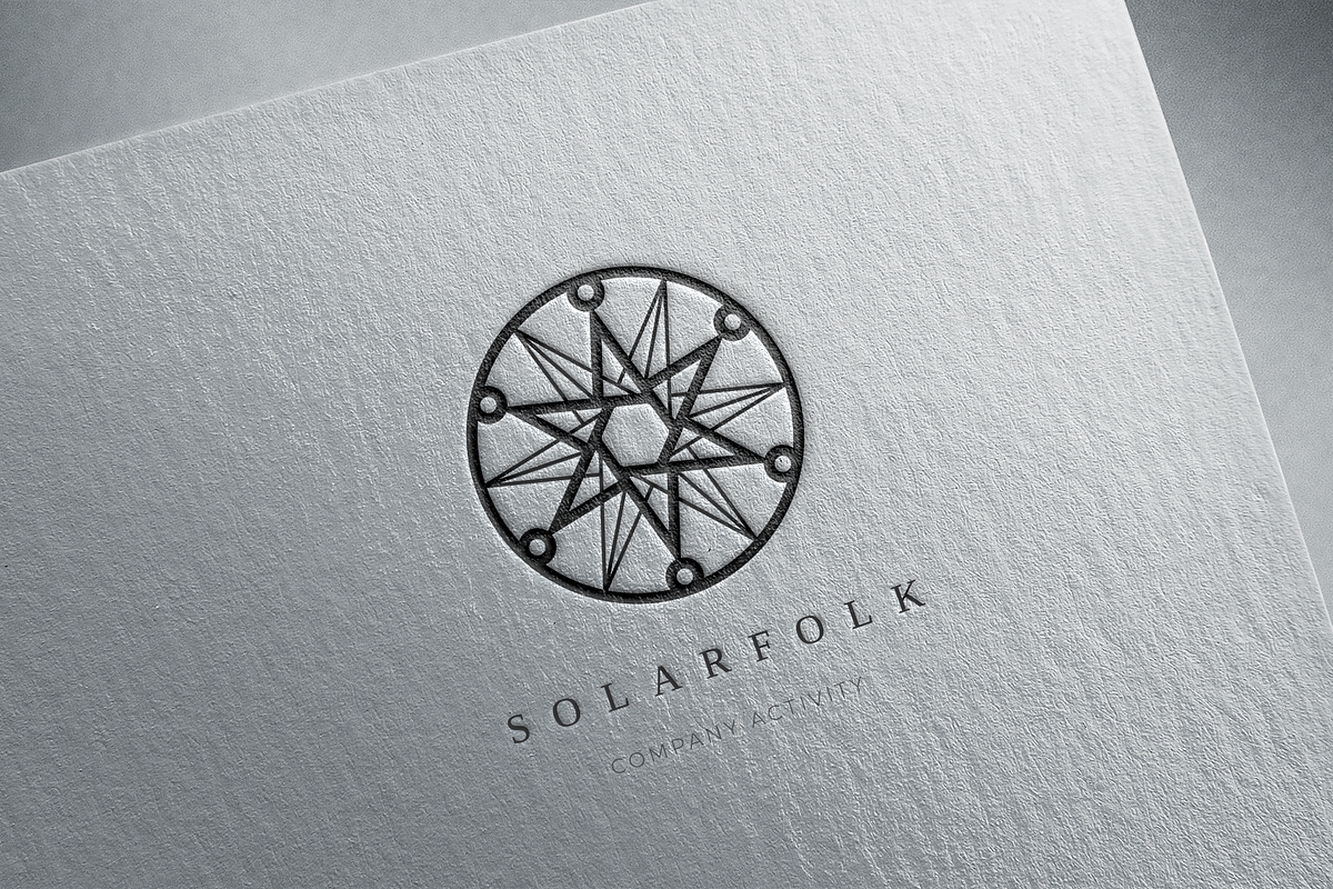Solarfolk. Linear geometric logo in Logo Templates - product preview 8