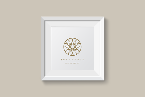 Solarfolk. Linear geometric logo in Logo Templates - product preview 2