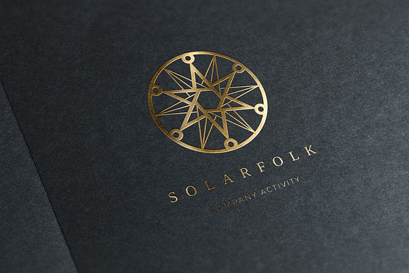 Solarfolk. Linear geometric logo in Logo Templates - product preview 3