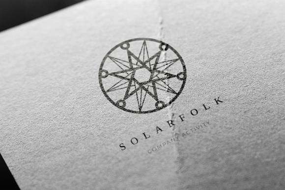 Solarfolk. Linear geometric logo in Logo Templates - product preview 4