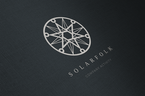 Solarfolk. Linear geometric logo in Logo Templates - product preview 5