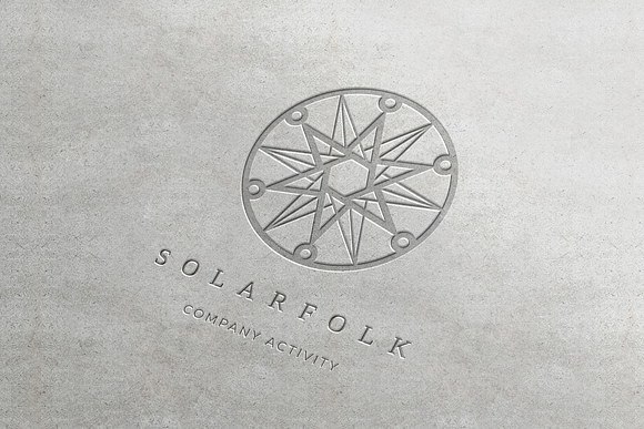 Solarfolk. Linear geometric logo in Logo Templates - product preview 6