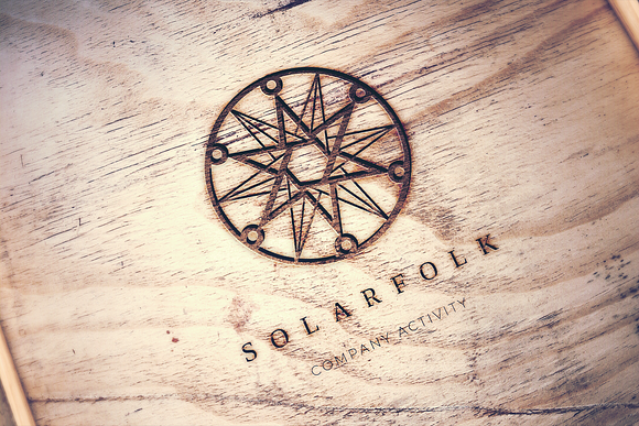 Solarfolk. Linear geometric logo in Logo Templates - product preview 8