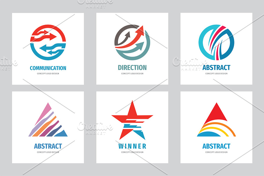 Business Concept Vector Logo Set in Logo Templates - product preview 8