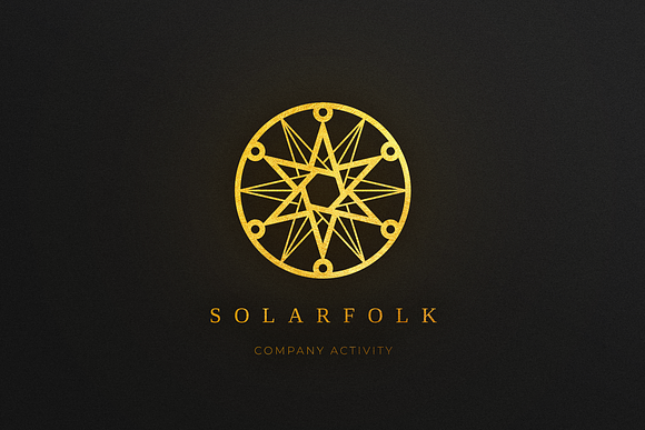 Solarfolk. Linear geometric logo in Logo Templates - product preview 10