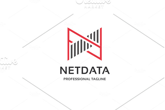 Net Data Letter N Logo in Logo Templates - product preview 2